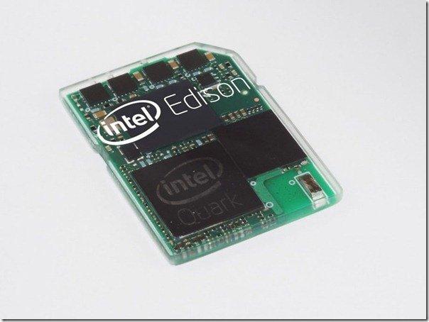 Future technology Concept Incredibly small computer Intel Edison